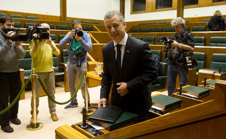 Urkullu, en un pleno anterior el Parlamento de Gasteiz. (Raúl BOGAJO/ARGAZKI PRESS)