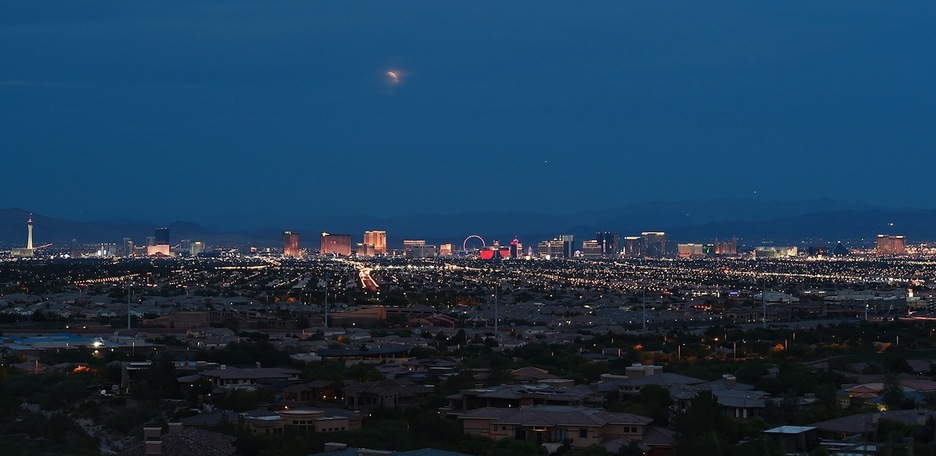 El eclipse visto desde Las Vegas. (Ethan MILLER/AFP) 