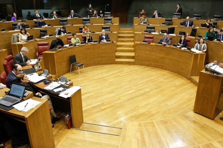 Imagen del pleno de control del Parlamento de Nafarroa. (PARLAMENTO NAVARRO)