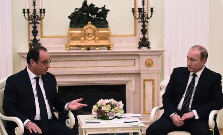Hollande y Putin se han reunido en el Kremlin. (Stephane DE SAKUTIN / AFP)