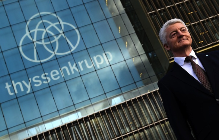 Thyssenkrupp es una de las empresas alemanas que ha reaccionado ante las posibles restricciones. (Patrik STOLLARZ / AFP)
