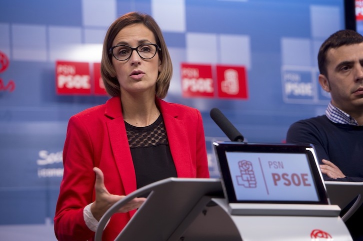 María Chivite ha valorado la campaña del PSN. (Iñigo URIZ / ARGAZKI PRESS)