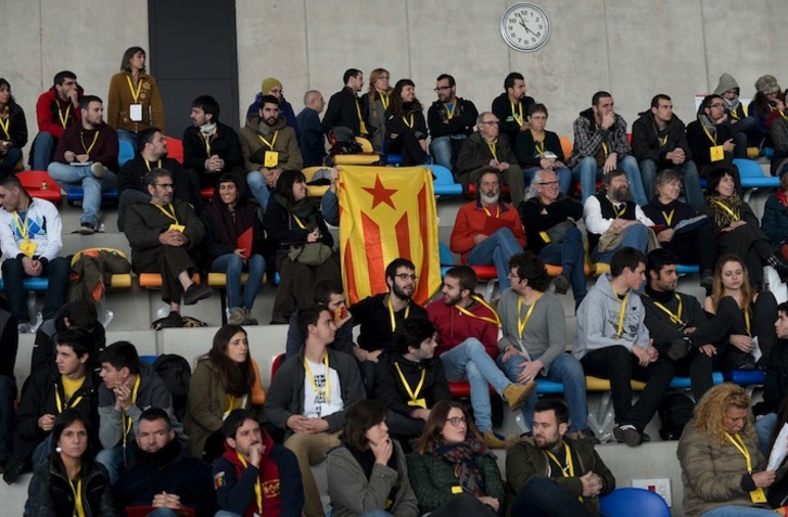 Imagen de la asamblea de la CUP el pasado 27 de diciembre. (Josep LAGO/AFP)