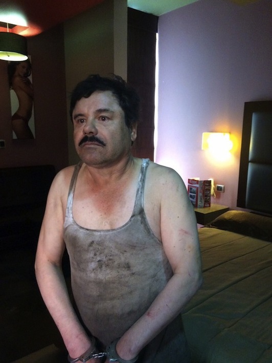 ‘El Chapo’ Guzmán, tras su detención. (AFP)
