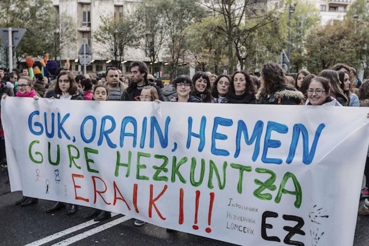 Una de las numerosas movilizaciones celebradas contra Heziberri y la LOMCE. (Aritz LOIOLA / ARGAZKI PRESS)