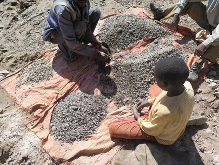 Cobalto extraído de las minas de la República Democrática del Congo. (Amnistia Internacional)