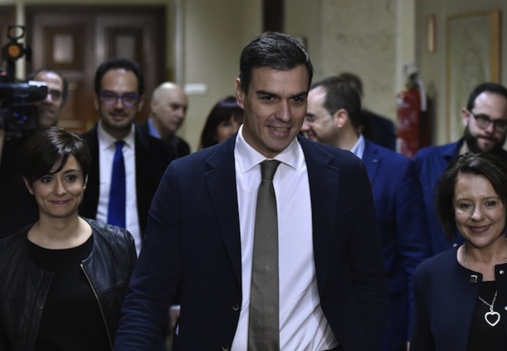 Pedro Sánchez, este miércoles en el Congreso de Madrid. (Gerard JULIEN / AFP)