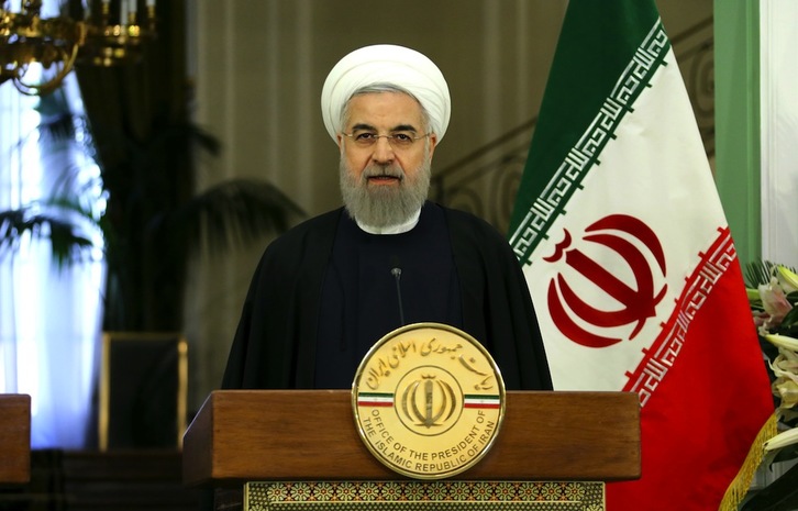 Hassan Rouhani, en una comparecencia reciente. (Atta KENARE / AFP)