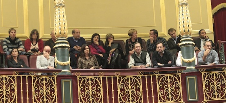 Representantes de Trebiñu, en el Congreso español en noviembre de 2014. (J.DANAE / ARGAZKI PRESS)