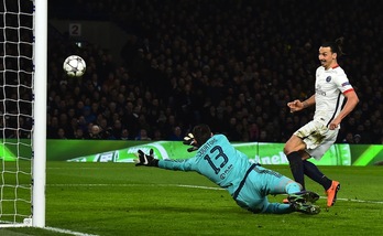 Ibrahimovica ha hecho el segundo del PSG. (Ben STANSALL / AFP)