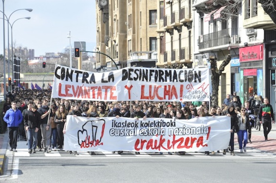 Movilización en Iruñea. (Idoia ZABALETA/ARGAZKI PRESS)