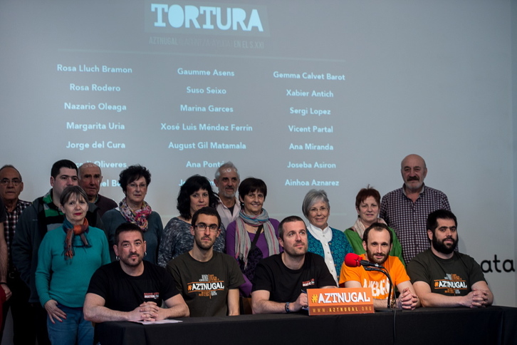 Los cinco navarros detenidos en 2011 han presentado la declaración contra la tortura. (Iñigo URIZ / ARGAZKI PRESS)