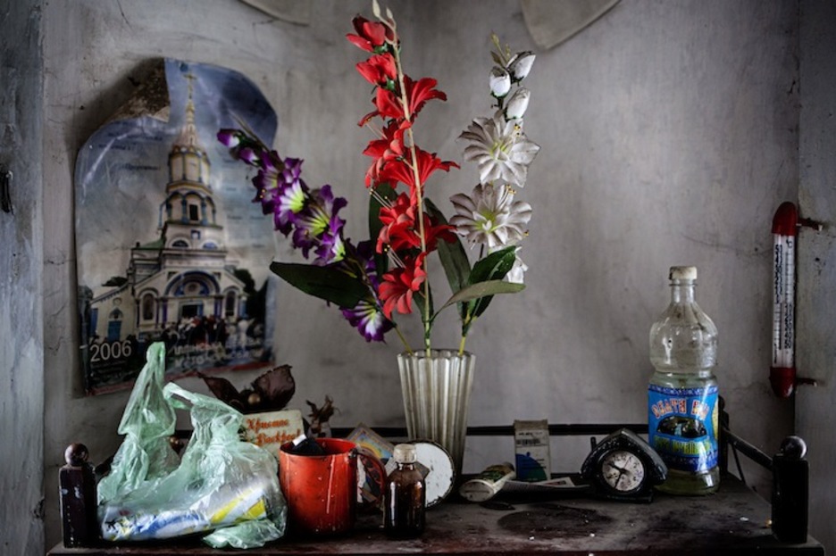 Interior de la casa de Rosalía, habitante de la Zona Muerta, este año. (Juan TEIXEIRA)