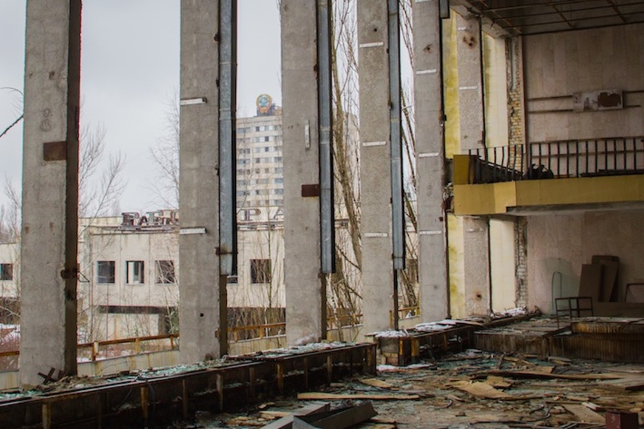 Vista desde la que fuera la casa de cultura de Pripyat. (Pablo GONZÁLEZ)