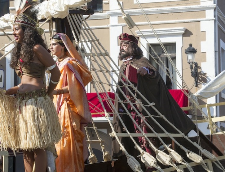 Desembarco de Elcano en Getaria en el año 2014. (Marisol RAMÍREZ / ARGAZKI PRESS)