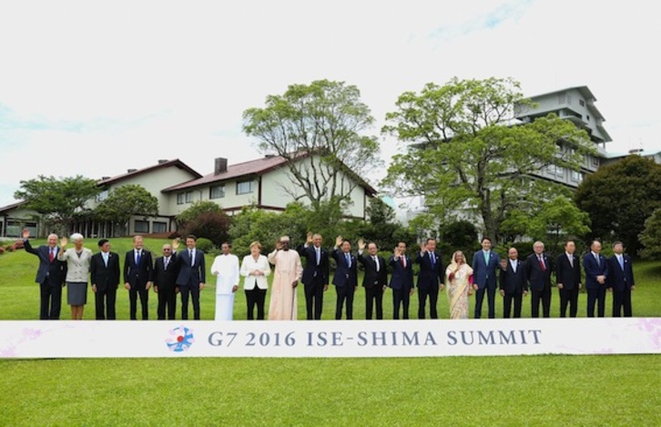 Foto de familia en la cumbre del G7. (AFP)