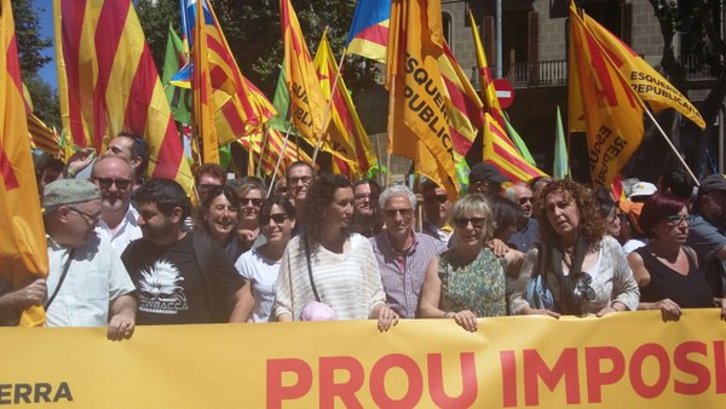 Cabeza e la manifestación celebrada en Barcelona. (@Esquerra_ERC)