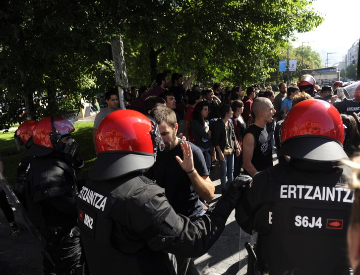 La Ertzaintza ha detenido a cuatro personas de Gipuzkoa Zutik. (Gorka RUBIO / ARGAZKI PRESS)