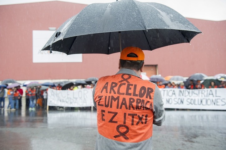 Las movilizaciones no han podido impedir el cierre de Arcelor Zumarraga. (Juan Carlos RUIZ/ARGAZKI PRESS)
