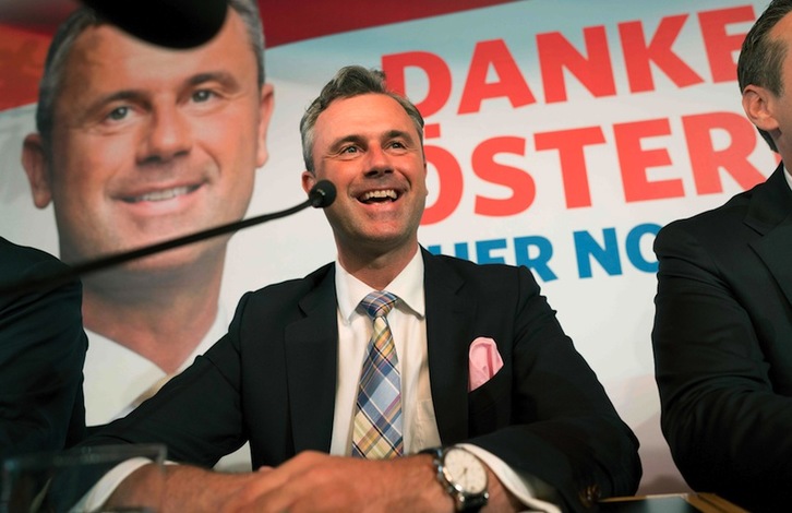 Norbert Hofer, líder del ultraderechista Partido de la LIbertad, el pasado 24 de mayo. (Joe KLAMAR/AFP) 