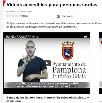 Imagen uno de los vídeos adaptados para personas sordas.