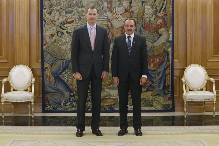 Felipe de Borbón ha recibido al líder de UPN Javier Esparza. (@CasaReal)