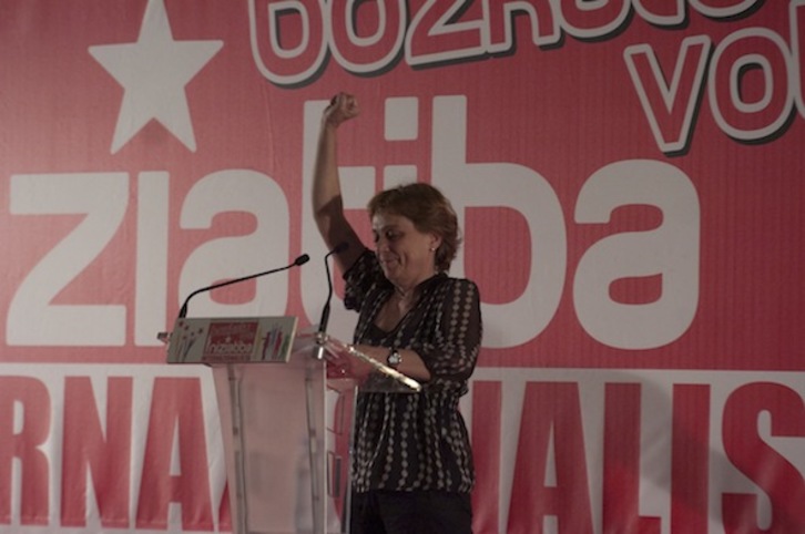 Doris Benegas, durante un acto de Iniziatiba Internazionalista, en 2009. (Raul BOGAJO / ARGAZKI PRESS)