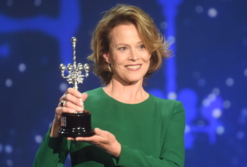 Sigourney Weaver ha recibido el premio Donostia. (Andoni CANELLADA / ARGAZKI PRESS)