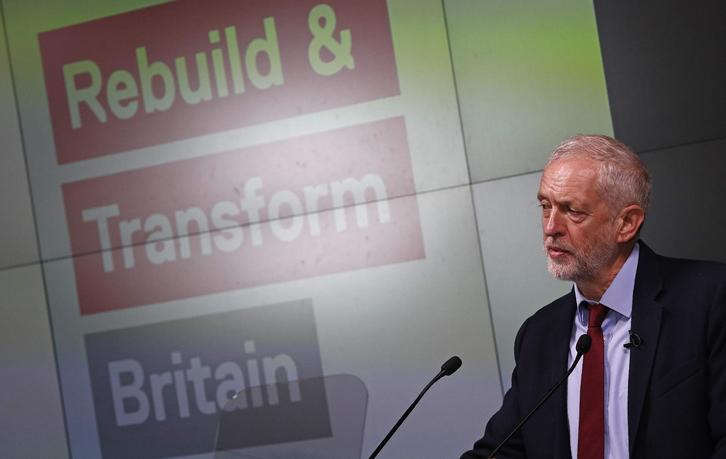 El reelegido Corbyn, en una imagen de archivo. (Adrian DENNIS/AFP)