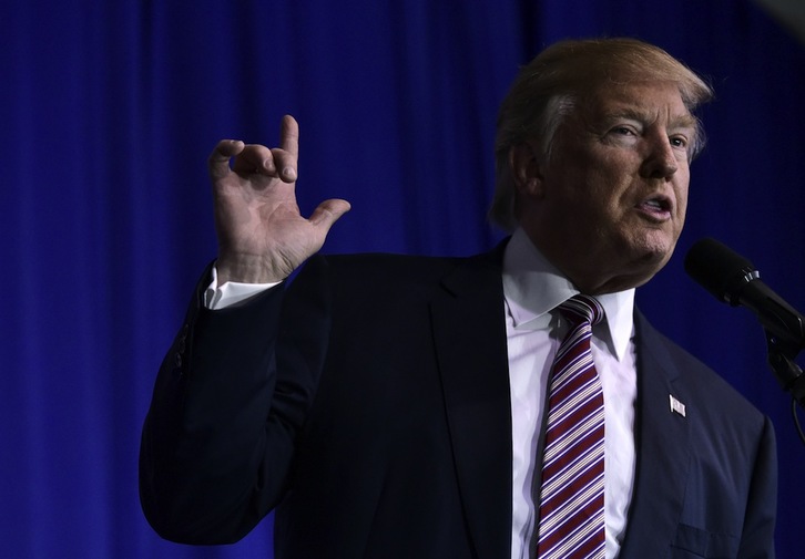 Donald Trump, durante el acto celebrado en Delaware. (Mandel NGAN / AFP)