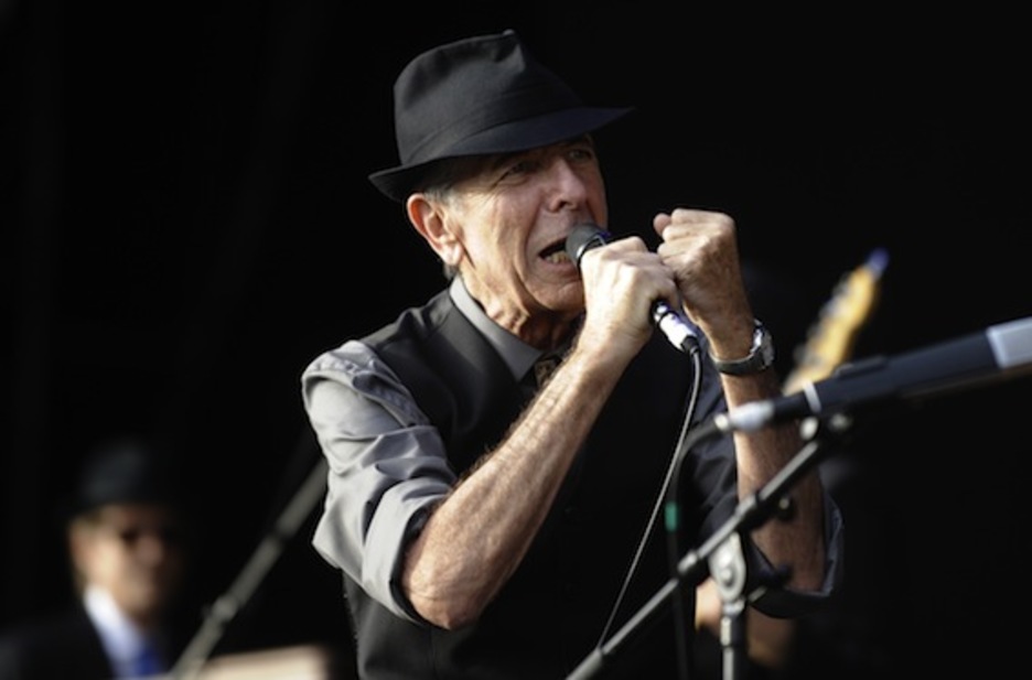Leonard Cohen, durante el Festival Internacional de Benicàssim, en 2008. (Diego TUSON/AFP)