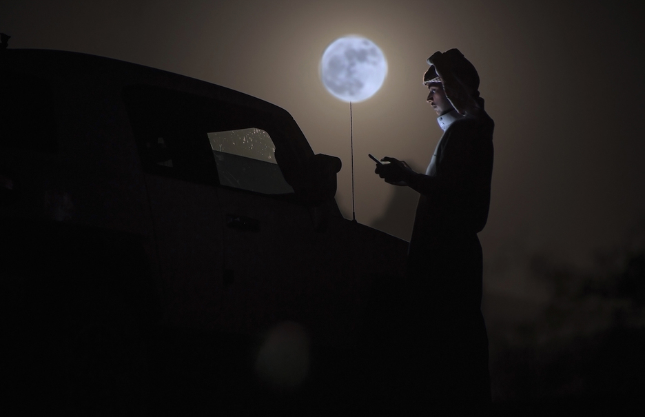 Saudi Arabian, desertuan Tabuketik gertu. (MOHAMMED ALBUHAISI | AFP)