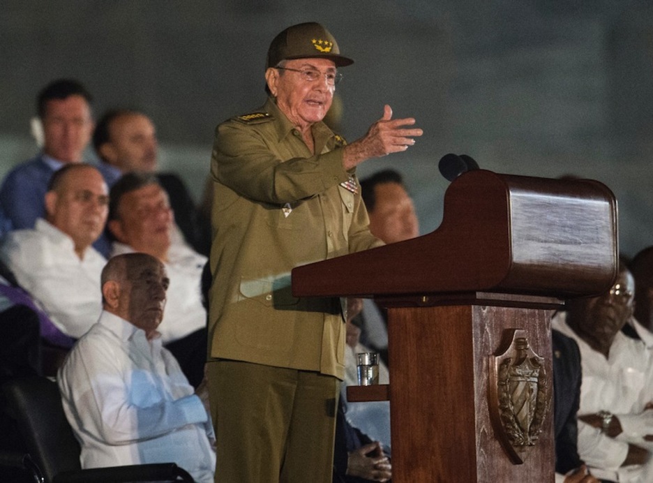Raúl Castro ha cerrado el acto. (Juan BARRETO / AFP)