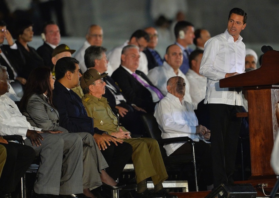 El presidente Peña Nieto ha recordado la figura de Fidel. (Pedro PARDO / AFP)