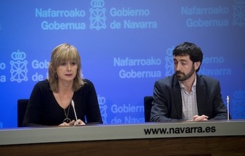 La consejera Ana Ollo y el director Alvaro Baraibar, máximos responsables de la Dirección General de Paz y Convivencia. (Iñigo URIZ/ARGAZKI PRESS)