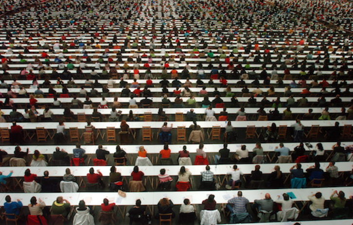 Imagen de archivo de un examen para unas oposiciones. (Luis JAUREGIALTZO / ARGAZKI PRESS)