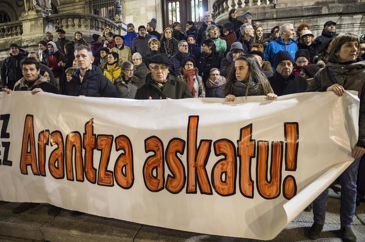 Imagen de archivo de una protesta a favor de la libertad de Arantza Zulueta. (Marisol RAMÍREZ/ARGAZKI PRESS)