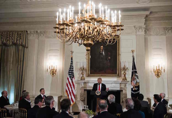 Donald Trump, durante una comparecencia anterior. (BRENDAN SMIALOWSKI / AFP)