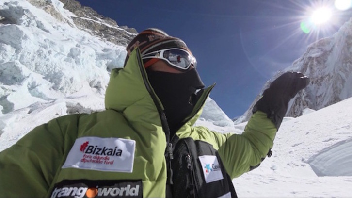Alex Txikon, urte hasieran Everestera egindako espedizioan. (@AlexTxikon)