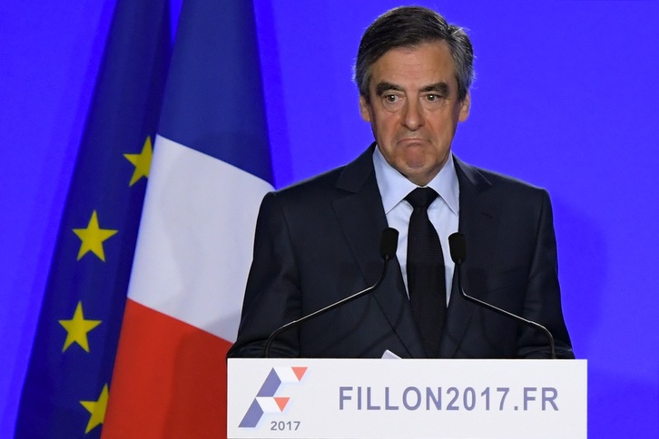 François Fillon, en una comparecencia anterior. (Christophe ARCHAMBAULT / AFP)