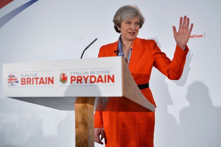 Theresa May, en una conferencia el pasado viernes. (Ben STANSALL/AFP) 