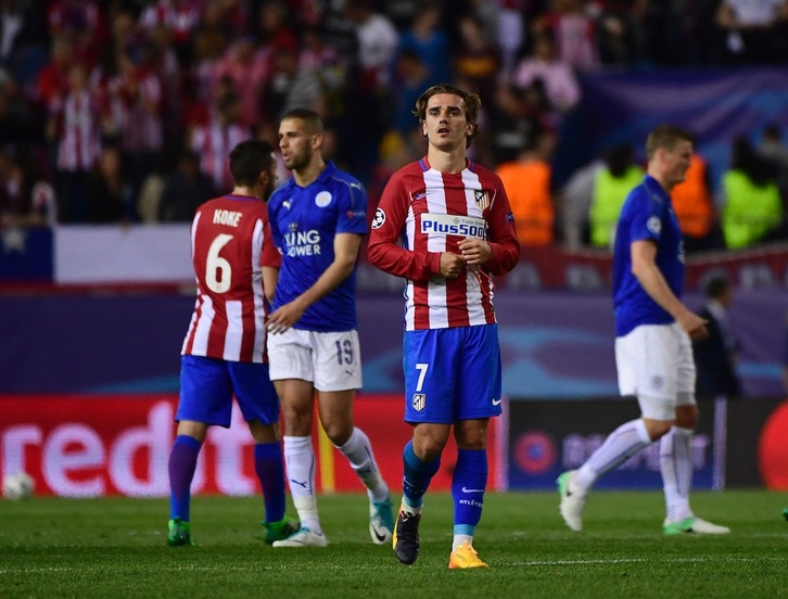 Griezmann ha vuelto a dar ventaja al Atlético. (Pierre-Phillippe MARCOU / AFP)