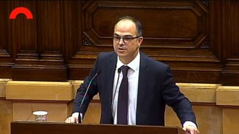 as a la totalidad que habían presentado el resto de grupos del arco parlamentario, 62 votos. El portavoz de JxSí en la Cámara, Jordi Turull. (@JuntsPelSi)
