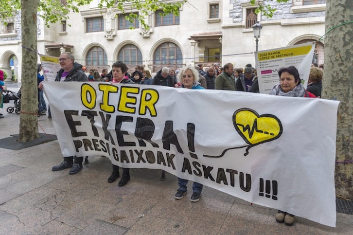 Movilización por Oier Gómez que se ha llevado a cabo hoy en Gasteiz. (Juanan RUIZ/ARGAZKI PRESS)