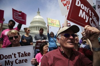 Protesta contra la retirada del ‘Obamacare’. (Alex WONG/AFP)