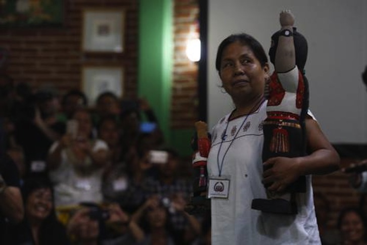 María Jesús Patricio, candidata a la Presidencia mexicana por el CIG-EZLN. (Víctor CAMACHO-LA JORNADA)