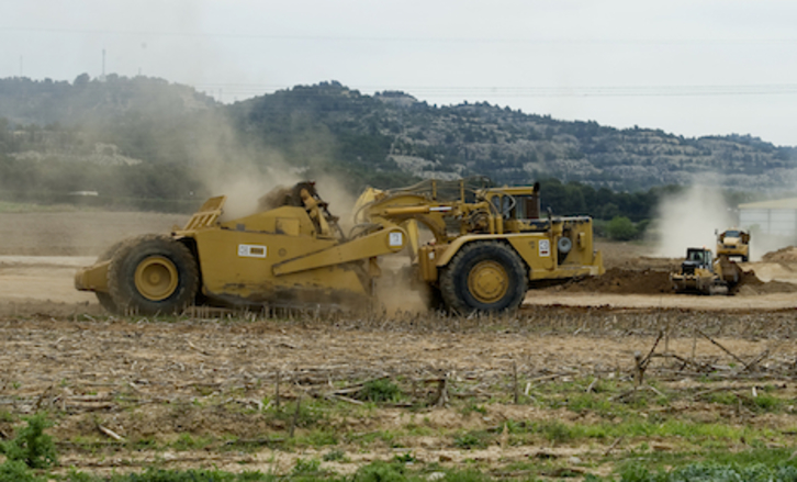 Imagen del comienzo de los trabajos del TAV en Nafarroa. (Idoia ZABALETA/ARGAZKI PRESS)