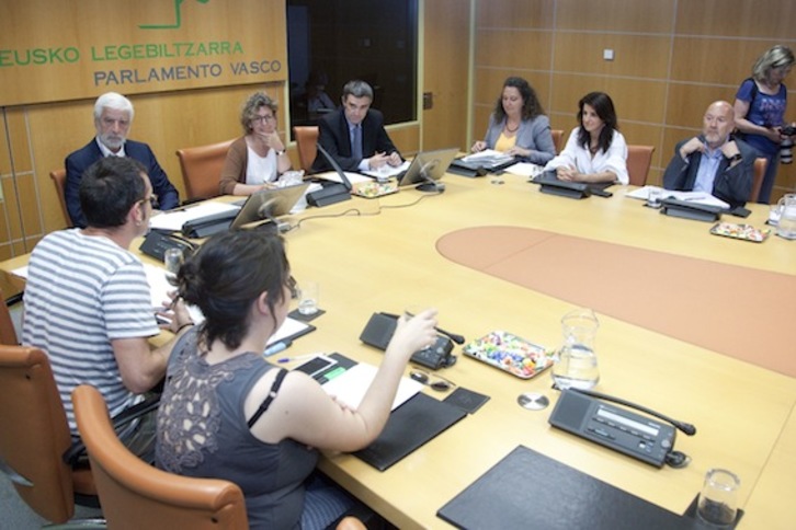 Jonan Fernández ha comparecido ante la Comisión de Derechos Humanos del Parlamento de Gasteiz. (LEGEBILTZARRA.EUS)