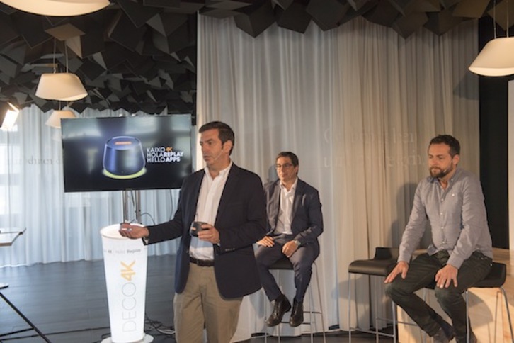 Presentación del nuevo decodificador de Euskaltel. (Juan Carlos RUIZ/ARGAZKI PRESS)