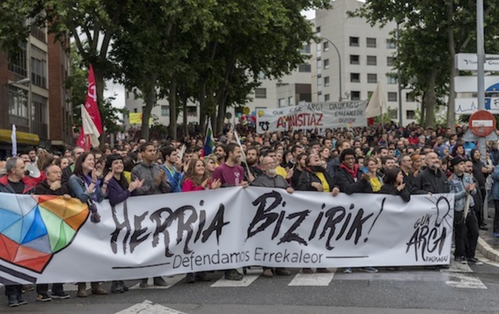 Errekaleorren aldeko manifestazioa, ekainaren 3an. (Juanan RUIZ/ARGAZKI PRESS)